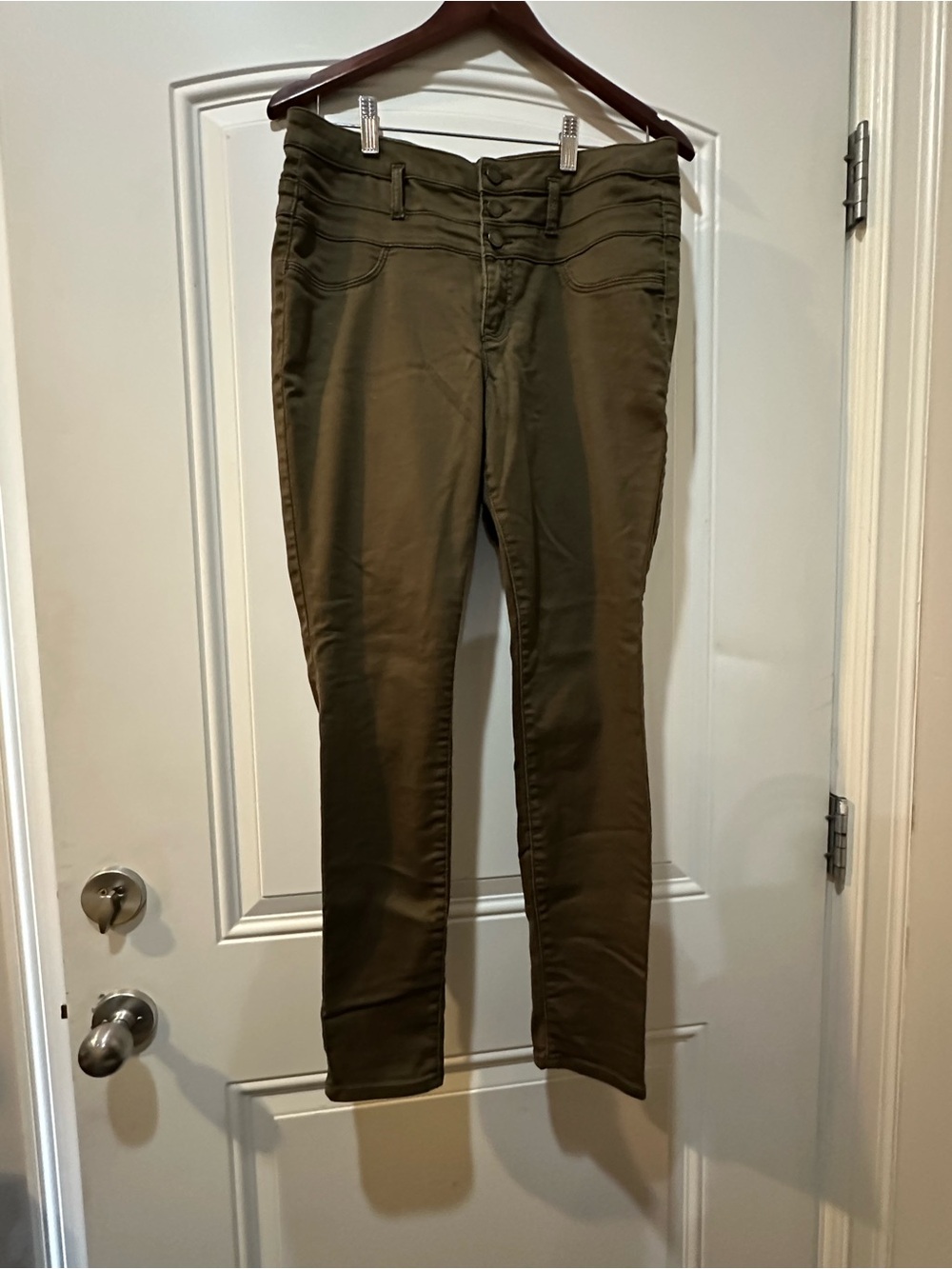 Jordache Olive Skinny High-Rise Jeans